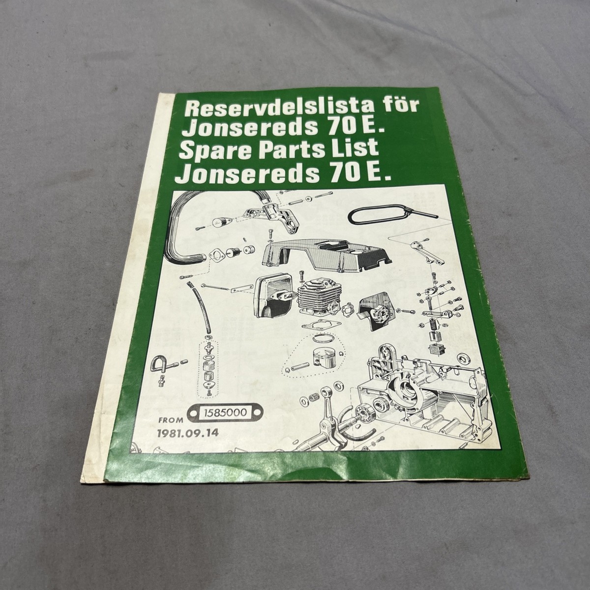 【JON出品！】 JONSERED 70E CHAINSAW ILLUSTRATED SPARE PARTS LIST | eBay