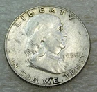 1950 Franklin Silver Half Dollar Cull but still has luster #D339