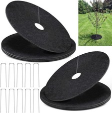 SYWHXY 8 Pack Non-Woven Tree Mulch Ring, 16.5 Inch Degradabl Tree Protector M...