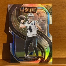 Andy Dalton 2024 Panini Select #106 Silver Prizm Die Cut Carolina Panthers