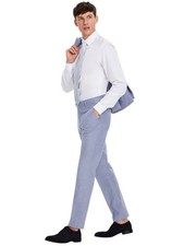Tommy Hilfiger Mens Modern fit Dress Pants 36 / 32 Light Blue Solid Stretch