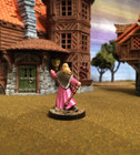 Wizard Warlock Sorcerer D&D new hand paintedNLM resin 3D printed rpg purple silk — photo 2