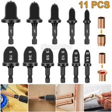 11x Swaging Tool Drill Bit Set Air Conditioner Copper Pipe Flaring Tube Expander