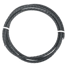 Braided Leather Cord 4mm Bolo Cord Rope for Jewelry Making 1m, Dark Gray
