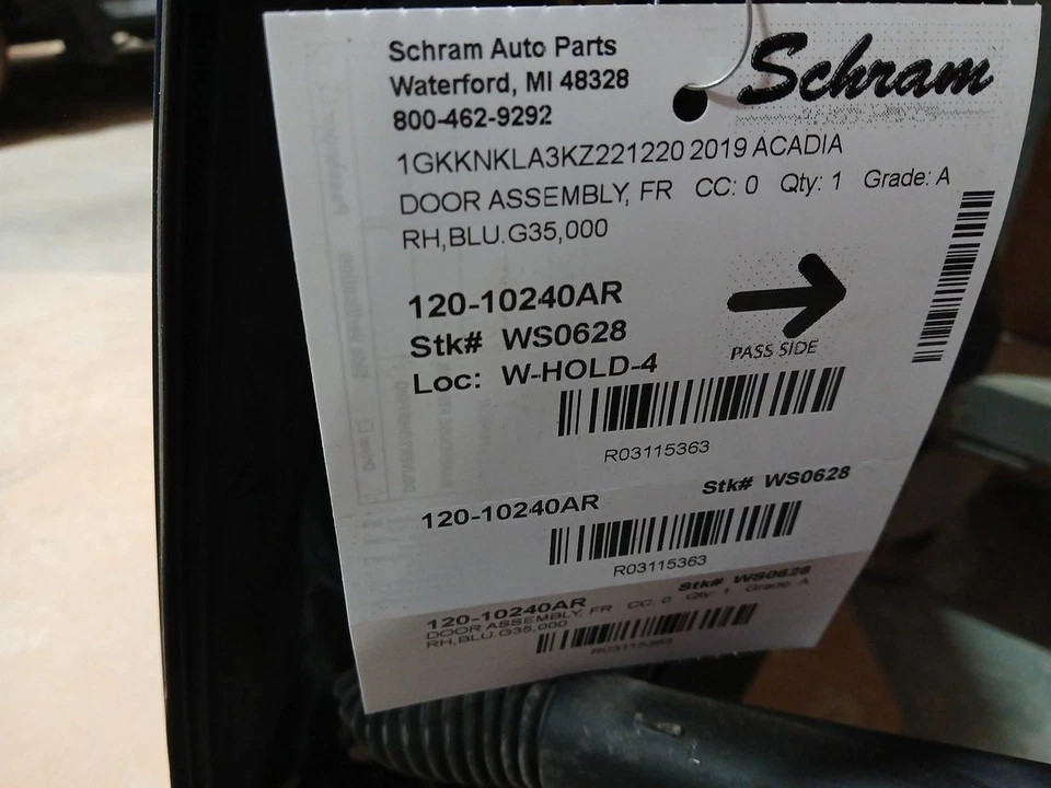 Puerta delantera derecha pasajero SLE compatible con 17-23 ACADIA 3115363 Foto 2 de 4