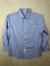 NWT Brooks Brothers 15.5 32-33 Non-Iron Light Blue Gingham Dress Shirt