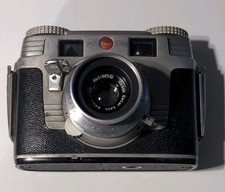 Vintage Kodak Signet 35 Camera 44mm f/3.5 Lens w/ Leather Case Flash Unit