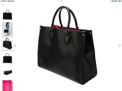 Louis Vuitton Onthego MM Black Epi Leather Tote