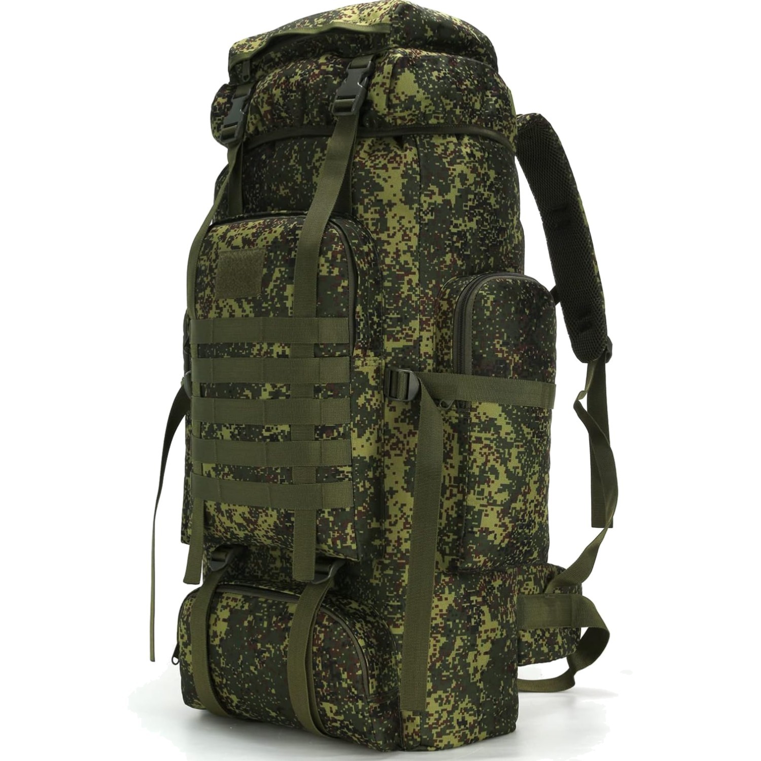 Hiking Backpack Polyester 70L Waterproof Tactical Pack with Molle for Camping-image
