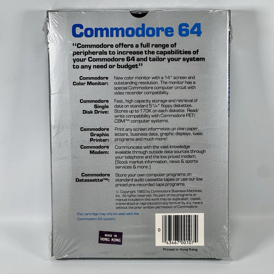 Blueprint Bally Midway Arcade Game Commodore C64 Cartridge 1983 CBM New Sealed - Image 2 of 4