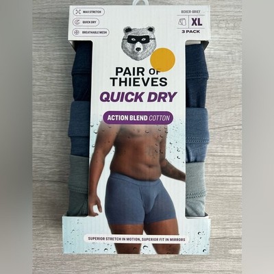 Pair Of Thieves Boxer Briefs 3 Quick Dry Action Cotton Boxer Briefs 3 Pk. XL