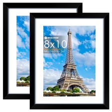 NEXCOVER 8x10 Picture Frame Black 2PK, 8 x 10 Photo Frame with Shatterproof H...
