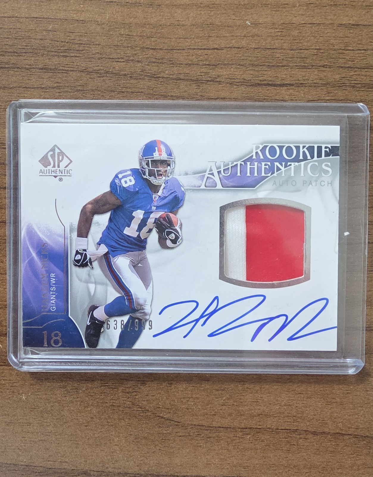Hakeem Nicks SP Authentic #382 Autograph Patch