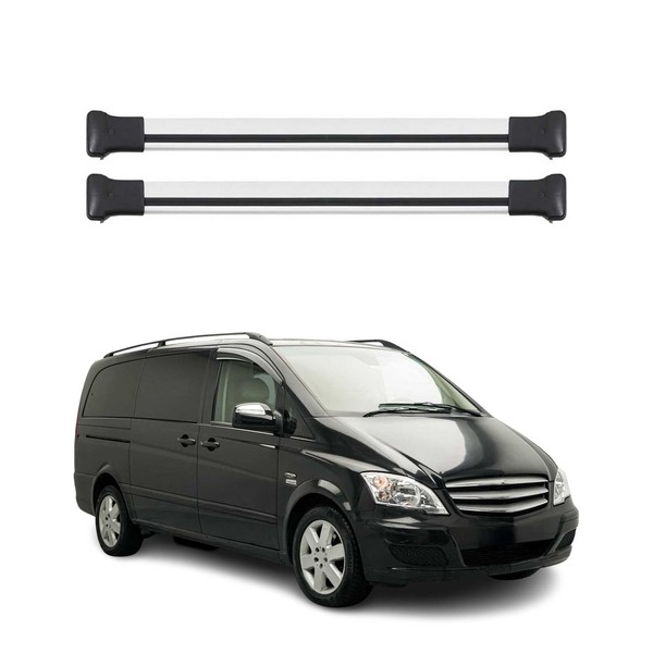 DachträGer GrundtäGer FüR Mercedes Vito Viano W639 2003-2014 75Kg Alu Silber 2X-image