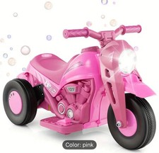 6V Kids Bubble Car Electric Ride on Motorcycle w/ Music Button  LED Headlight