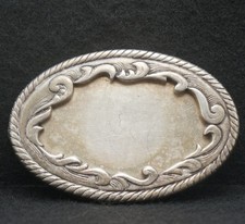 WE01103 AWESOME VINTAGE 1970s FASHION ARTWORK UNISEX PEWTER BELT BUCKLE