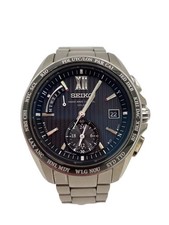 SEIKO Brightz/World Time Solar Wristwatch/Analog/SLV/8B54 0AW0
