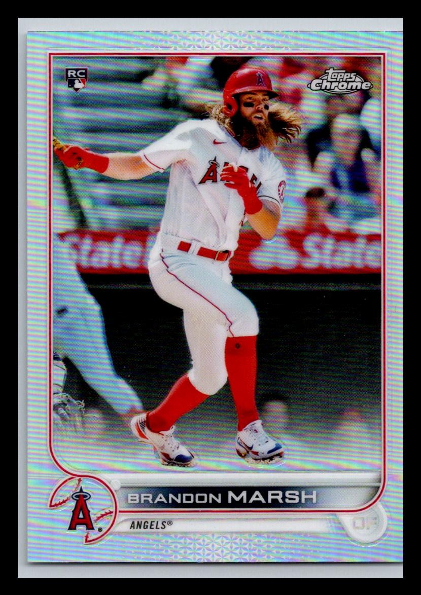 2022 Topps Chrome Refractor Brandon Marsh #133 Rookie Los Angeles Angels