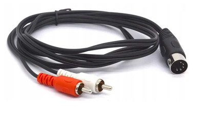 Kabel Adapter DIN Stecker 5-polig auf 2 x Cinch-Stecker RCA