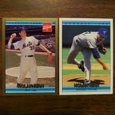 Nolan Ryan RANGERS 1992 Donruss #707 & Coca-Cola Coke GOLD #3 MLB Baseball Cards