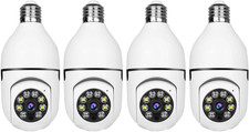 Bombilla Inalámbrica Cámara de Seguridad 2K - Paquete de 4 con Visión Nocturna y Alexa Compati