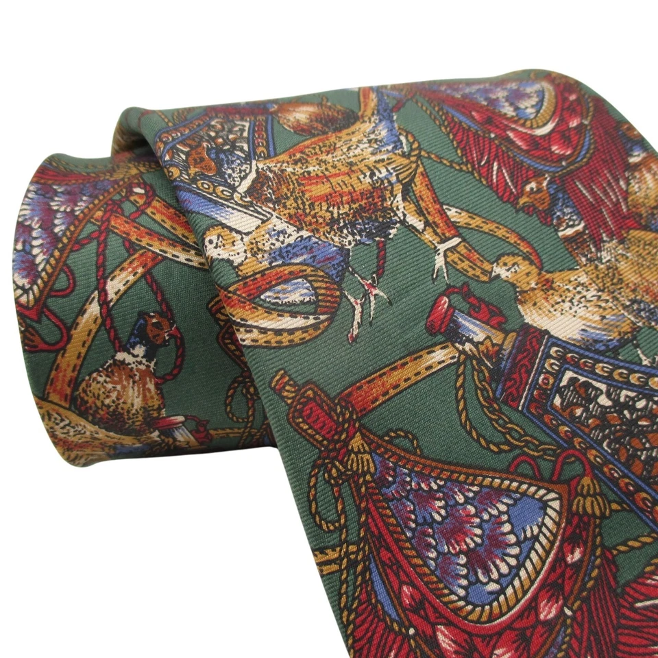 Corbata Burberrys 100% seda vintage hecha en Inglaterra única silenciosa diseñadora de lujo Foto 2 de 4