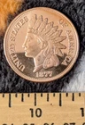 1877 UNC ROUND INDIAN HEAD CENT 1 OZ COPPER LARGE - .999 Copper