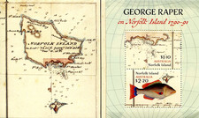 2022 Norfolk Island George Raper on Norfolk Island 1790-91 - Miniature sheet MNH