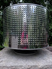 Fire Pit * Washing Machine Drum * Stainless Steel * With Own Stand * Sent In Box