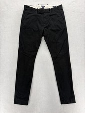 J Crew Flex Pants Mens 31x32 Black Skinny Chino Stretch Casual Preppy Workwear