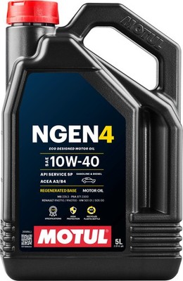 Motul 113059 NGEN 4 10W-40 Motoröl ACEA A3/B4 API Service SP 5 Liter