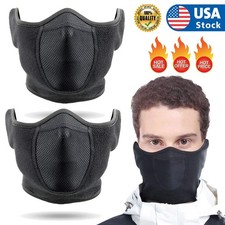 2x Winter Half Face Mask Windproof Balaclava Thermal Ski Mask for Outdoor Sports