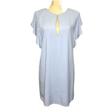 TOBI Short Shift Dress Flutter Sleeves Light Blue Cutouts NWT Fairy Feminine