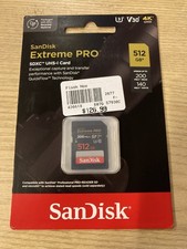 SanDisk Extreme PRO 512 GB Class 3/UHS-I U3 V30 SDXC SDSDXXD512GANCIN