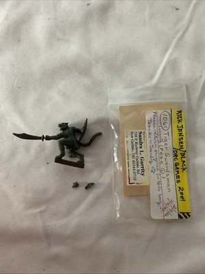 BOG Tiger Swordsman Lunging Pose 1 Original Sculpt Black Orc Games