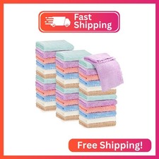 36 Pack Baby Washcloths 10 x 10 Inch Microfiber Coral Fleece Baby Towels Bath Fa