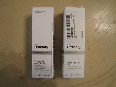 2 BottlesThe Ordinary Lactic Acid 10% +HA 2% Exfoliating Serum 30 ml #C32