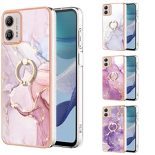 Ring Marble Painted Phone Case For Motorola G85 G34 G84 G54 G14 G24 G04 Edge 50