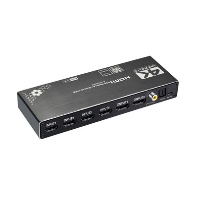 HDMI Switch 4X2 With Audio Separation 4K@60Hz HDMI Switcher With ARC Function