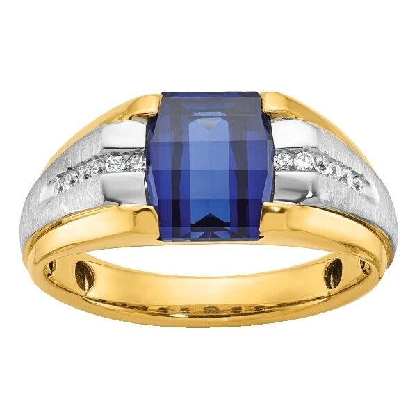 Diamante Anillos de Banda de Oro de varias tonalidades para hombres