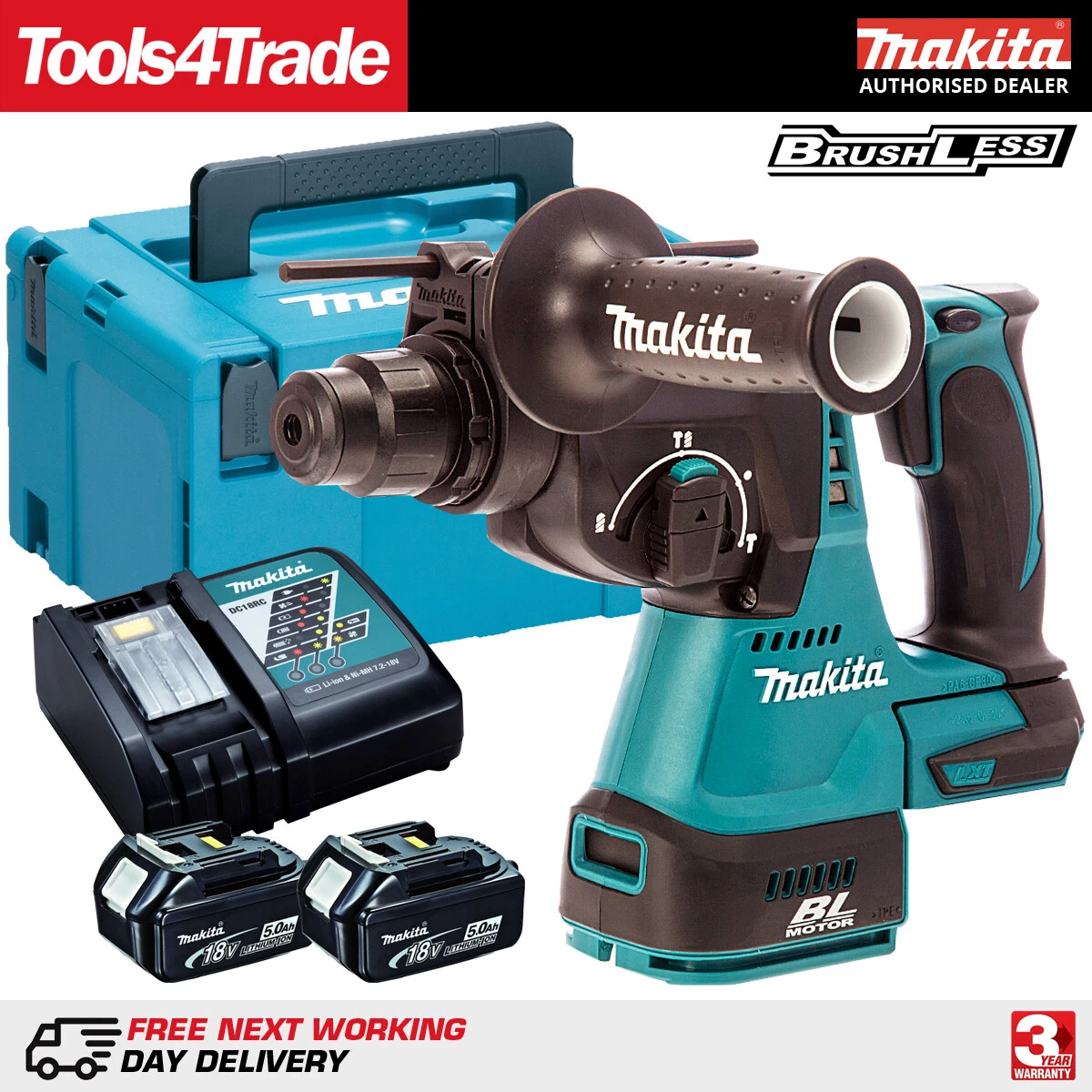 Makita dhr242z cheap with case