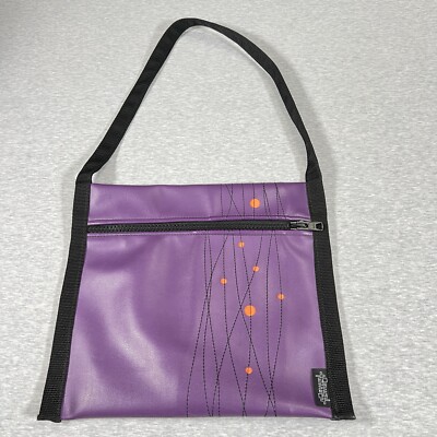 Holly Aiken Crossbody Handbag Dots Purple Orange Handcrafted Vinyl Electron MCM