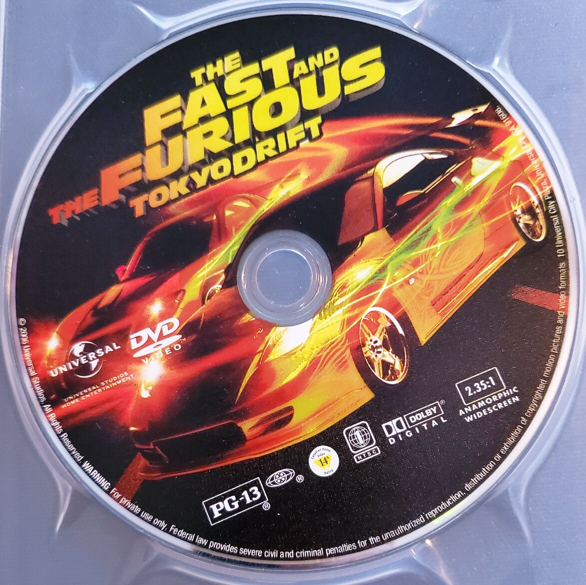 Fast & Furious: Tokyo Drift DVD (disc only) +Bonus+ 25193064929| eBay