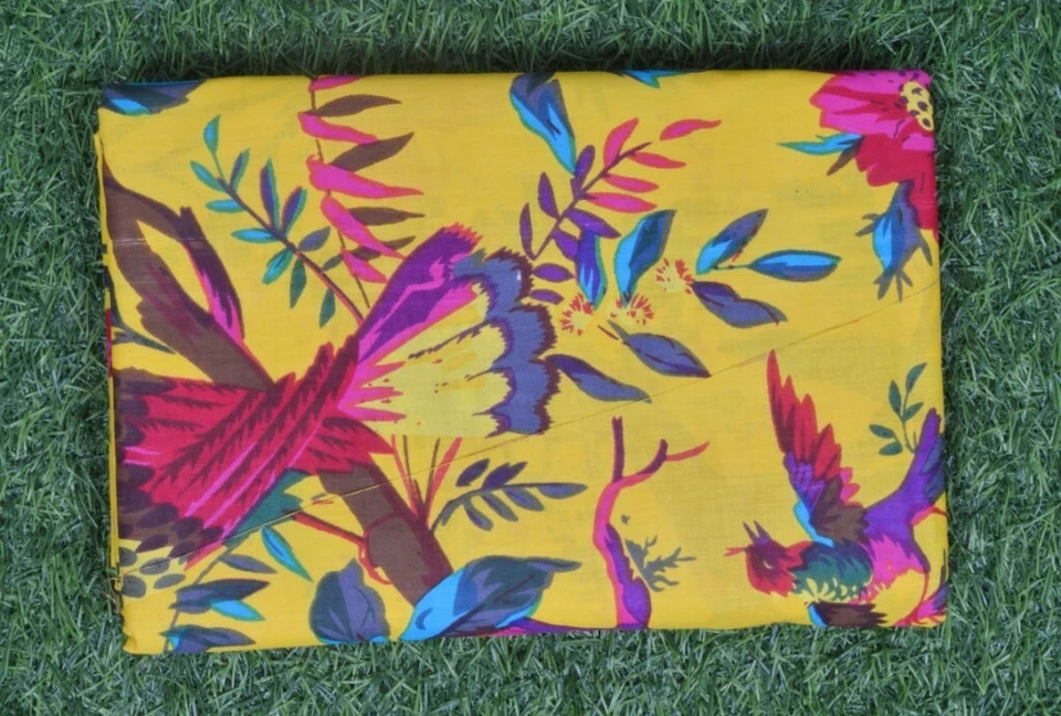 Indian Fabric Cotton Fabric By Yard Hand Block Print fabric Dressmaking Birds Ar - Image 4 of 4