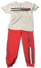 Tommy Hilfiger Boys SZ 5 Shirt Sweatpants Set UVGC