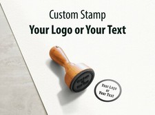 Personalised Custom Made Bespoke Name and Address Logo's stamp, wood stamp