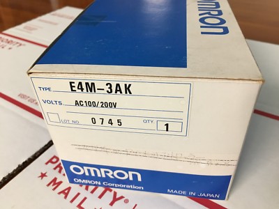 OMRON E4M-3AK ULTRASONIC LEVEL METER CONTROLLER, NEW, WARRANTY