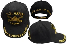 US Army Armor Mobility, Power & Speed Combat Arm of Decision Cap Hat - Licensed