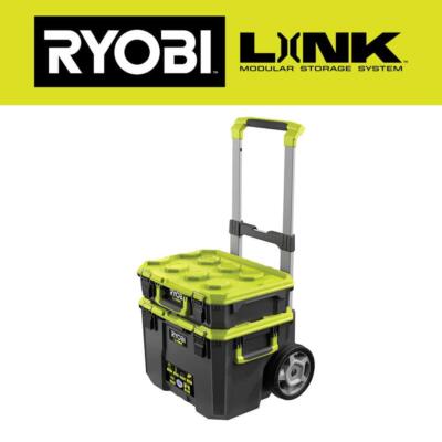 Ryobi Modular Tool Storage System Rolling Box 200lb Telescoping Handle & Wheels