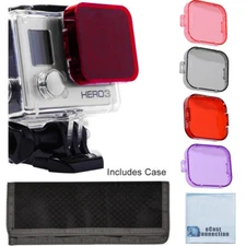 4 Piece Diving Filter Kit For GoPro HERO3 Underwater Snorkel Color Filters Kit